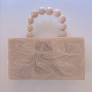 Acrylic Marble Clutch Purse Evening Bag